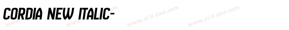 Cordia New Italic字体转换